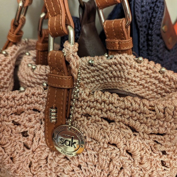 The Sak Silverlake Crochet Tote In Mauve - Picture 5 of 6